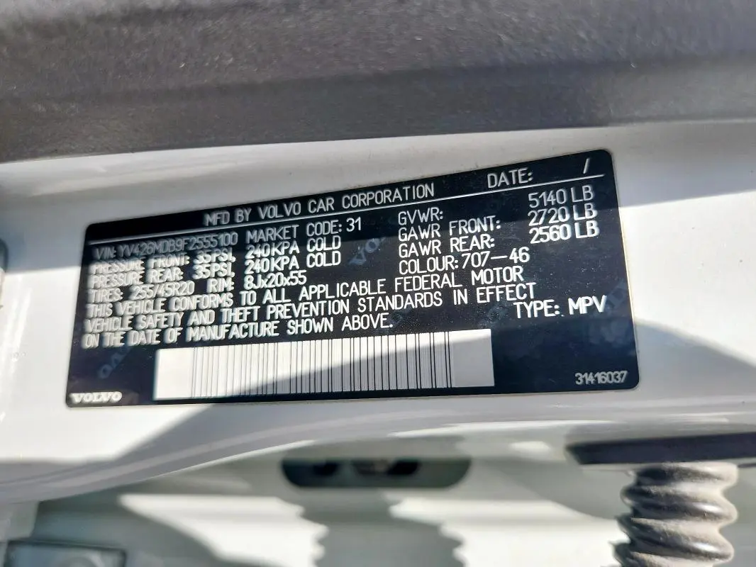 2015 VOLVO XC60 T5 PREMIER  