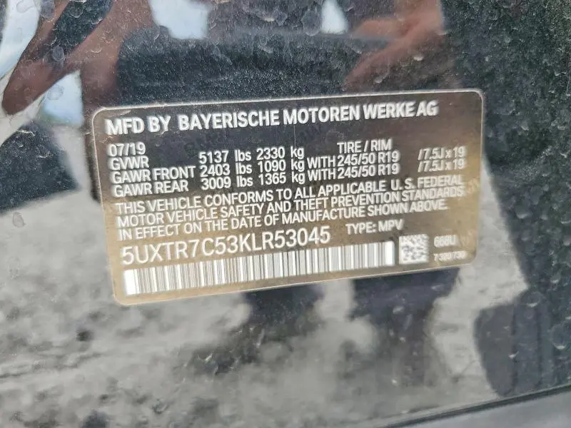 2019 BMW X3 SDRIVE30I  