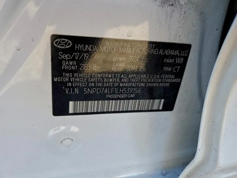 2020 HYUNDAI ELANTRA SE  