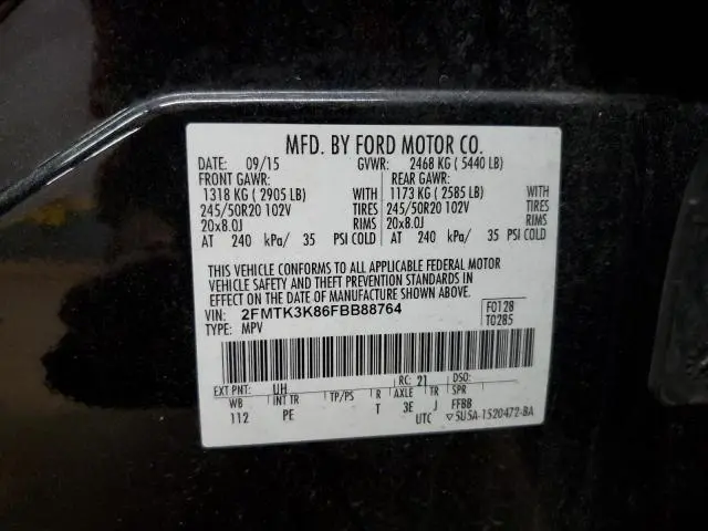 2015 FORD EDGE TITANIUM  