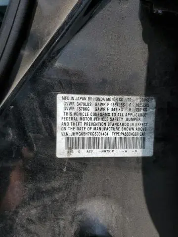 2016 HONDA FIT EX