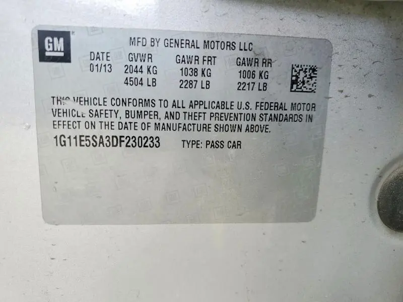 2013 CHEVROLET MALIBU 2LT  