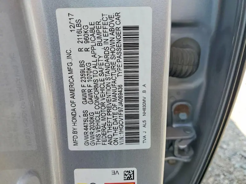 2018 HONDA ACCORD TOURING  