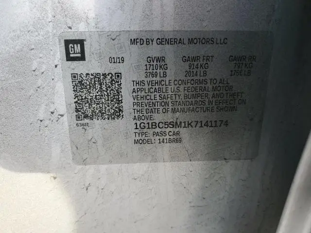 2019 CHEVROLET CRUZE LS
