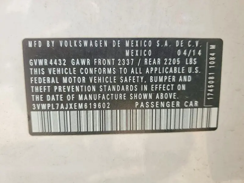 2014 VOLKSWAGEN JETTA TDI  