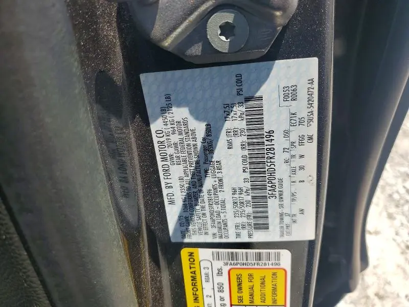 2015 FORD FUSION SE  