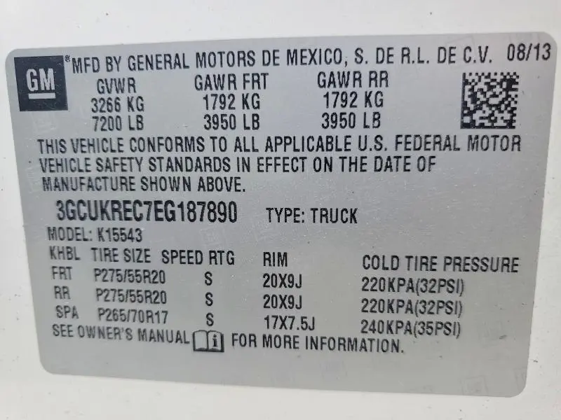 2014 CHEVROLET SILVERADO K1500 LT  