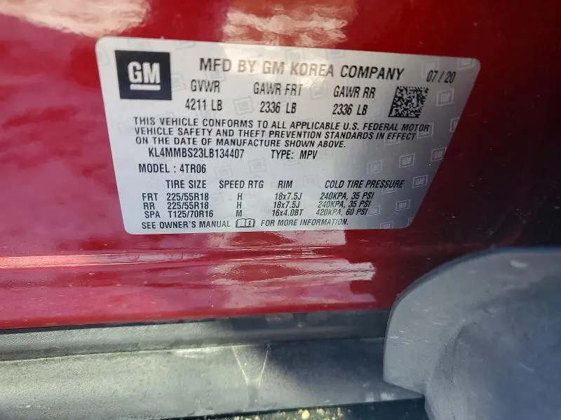 2020 BUICK ENCORE GX PREFERRED  