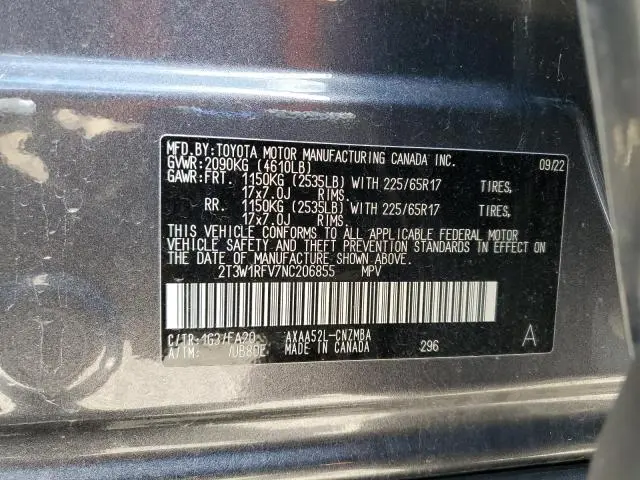 2022 TOYOTA RAV4 XLE  