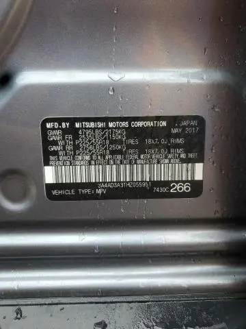 2017 MITSUBISHI OUTLANDER SE  