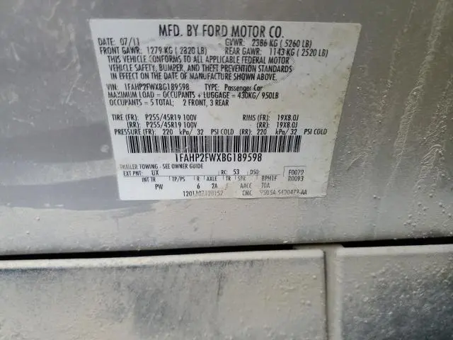 2011 FORD TAURUS LIMITED  