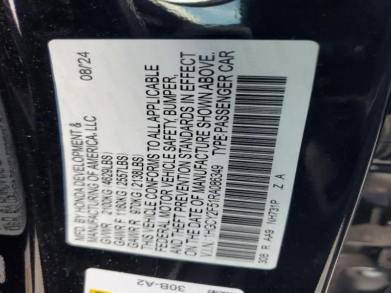 2024 HONDA ACCORD HYBRID SPORT  