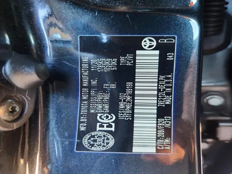 2021 TOYOTA COROLLA LE  