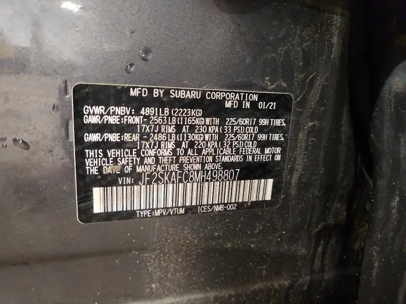 2021 SUBARU FORESTER PREMIUM  