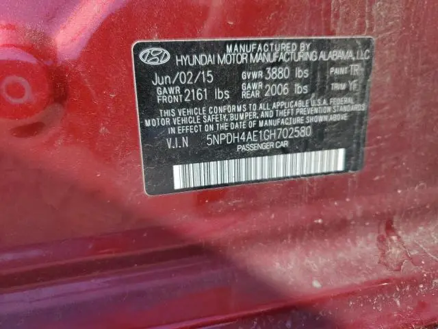 2016 HYUNDAI ELANTRA SE  
