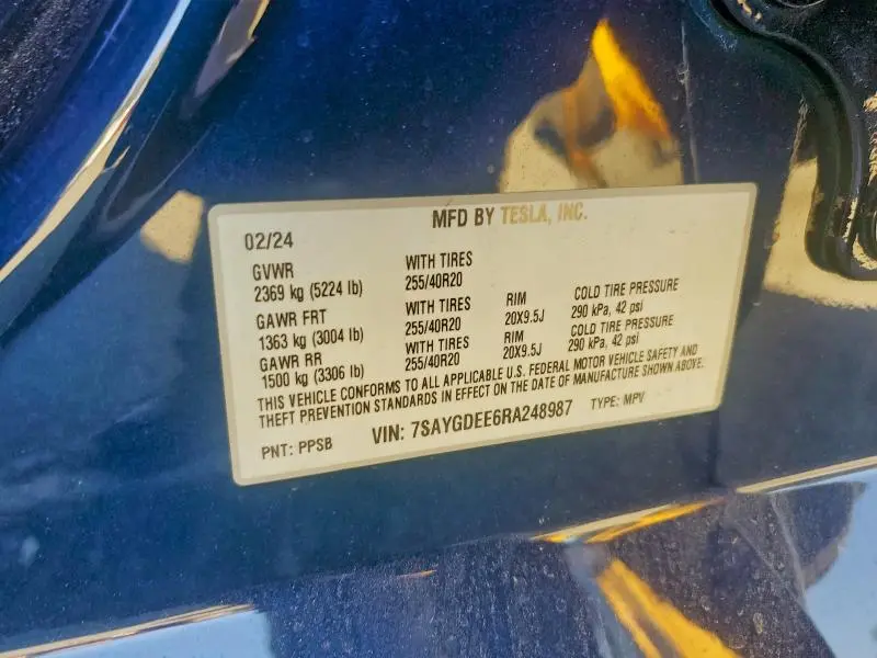 2024 TESLA MODEL Y   