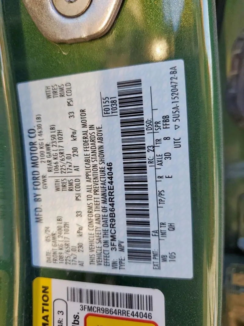 2024 FORD BRONCO SPORT BIG BEND  