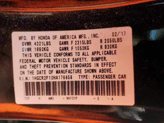 2017 HONDA ACCORD SPORT SPECIAL EDITION  