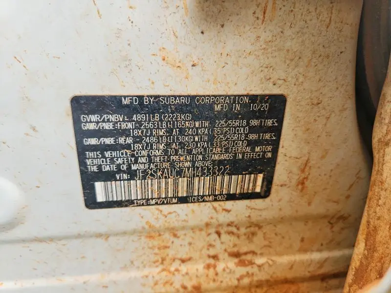 2021 SUBARU FORESTER LIMITED  