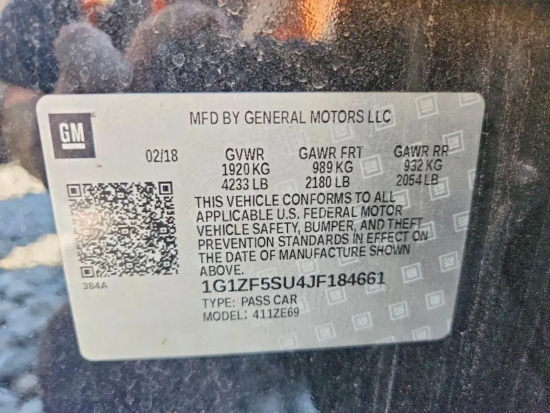 2018 CHEVROLET MALIBU HYBRID  