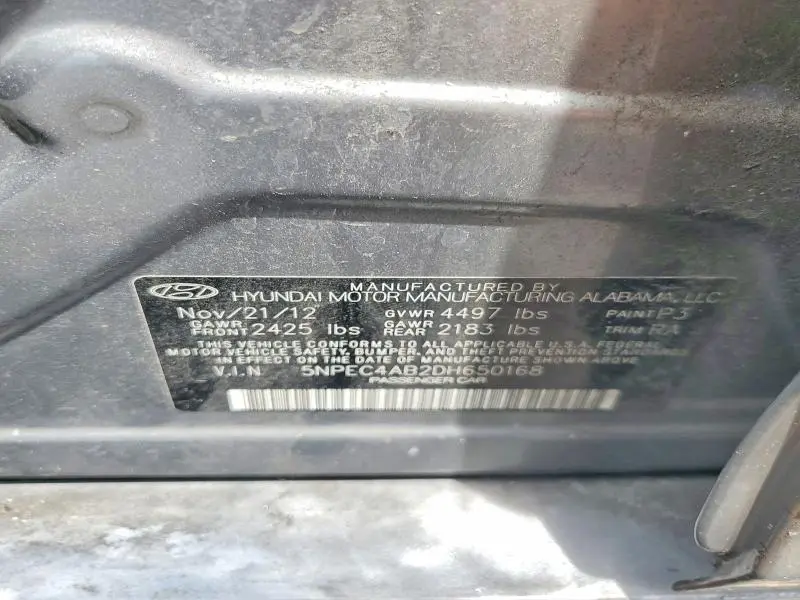 2013 HYUNDAI SONATA LIMITED 2.0T  