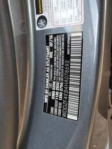 2017 MERCEDES-BENZ E 300 4MATIC  