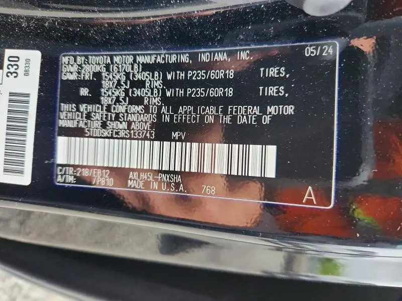2024 TOYOTA SIENNA XSE  