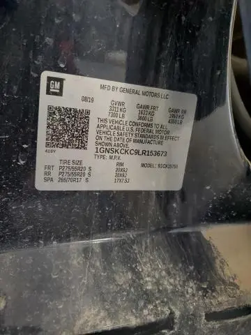 2020 CHEVROLET TAHOE K1500 PREMIER  