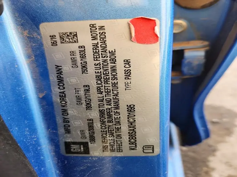 2017 CHEVROLET SPARK LS  