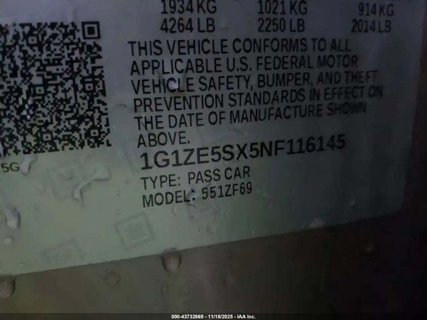2022 CHEVROLET MALIBU FWD PREMIER