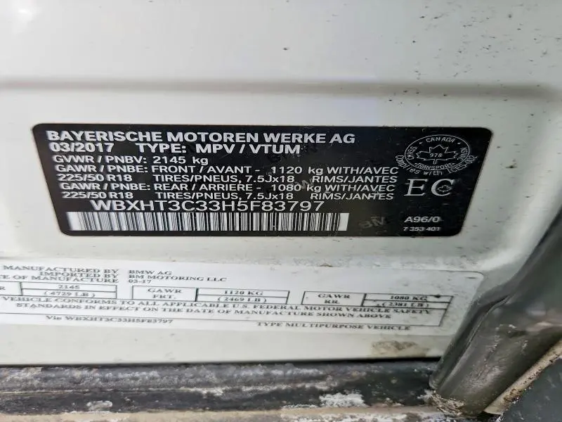 2017 BMW X1 XDRIVE28I  