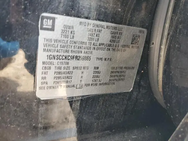 2015 CHEVROLET TAHOE C1500 LTZ  