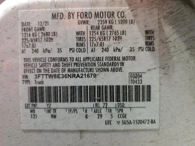 2022 FORD MAVERICK XL  