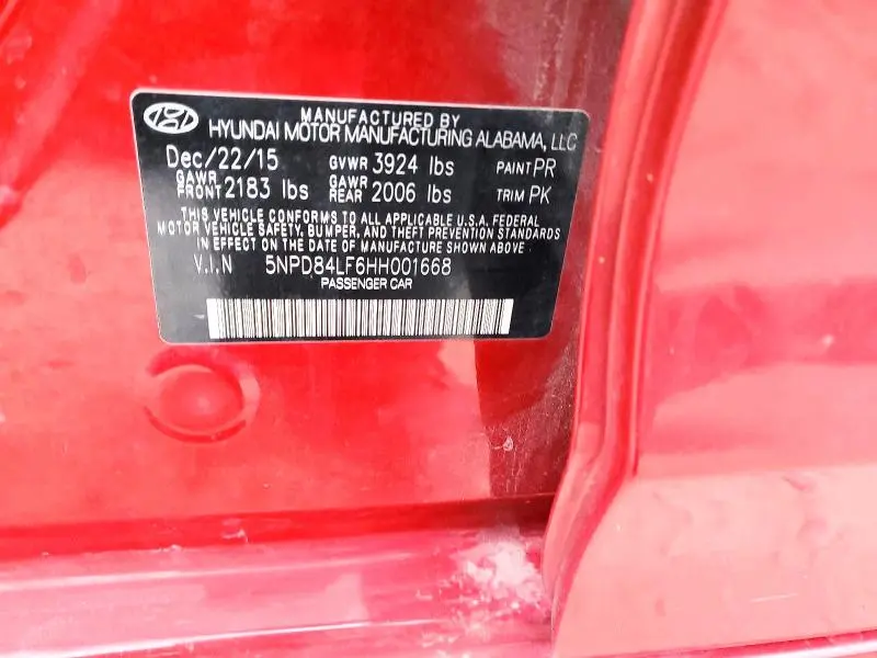 2017 HYUNDAI ELANTRA SE  