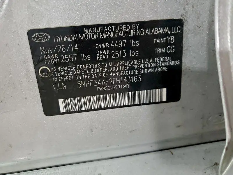 2015 HYUNDAI SONATA SPORT  