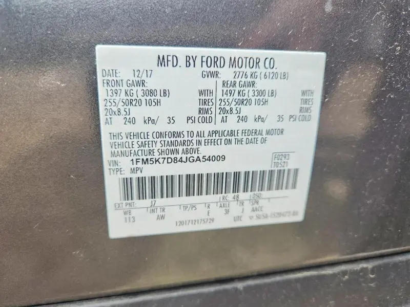 2018 FORD EXPLORER XLT  
