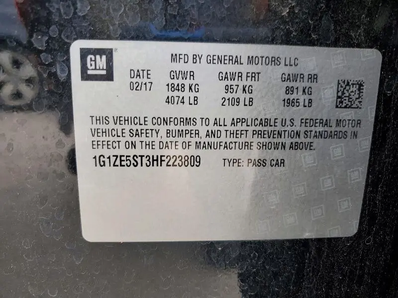 2017 CHEVROLET MALIBU LT  