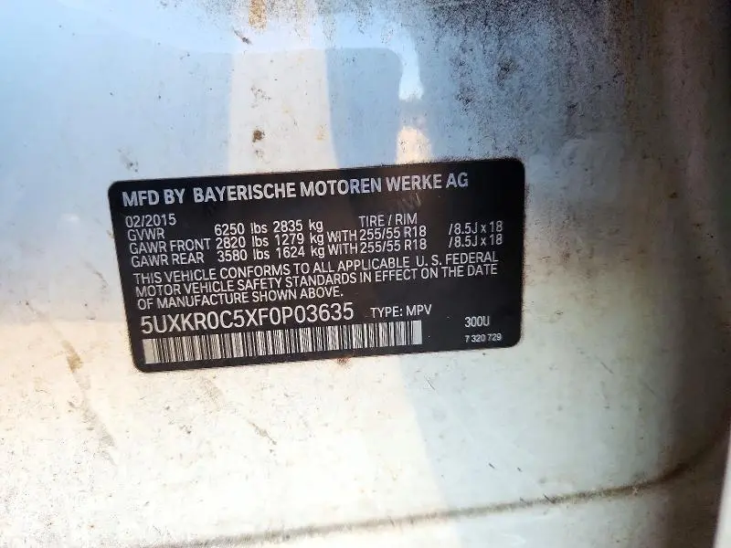 2015 BMW X5 XDRIVE35I  