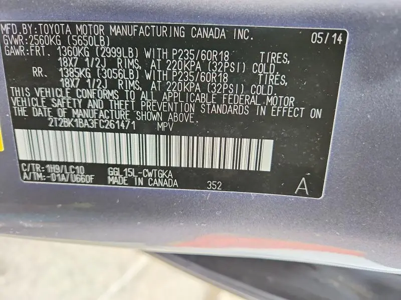 2015 LEXUS RX 350 BASE  