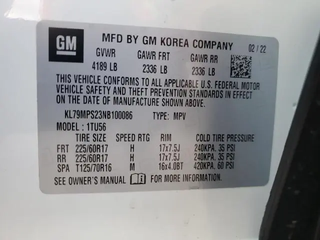 2022 CHEVROLET TRAILBLAZER LT  