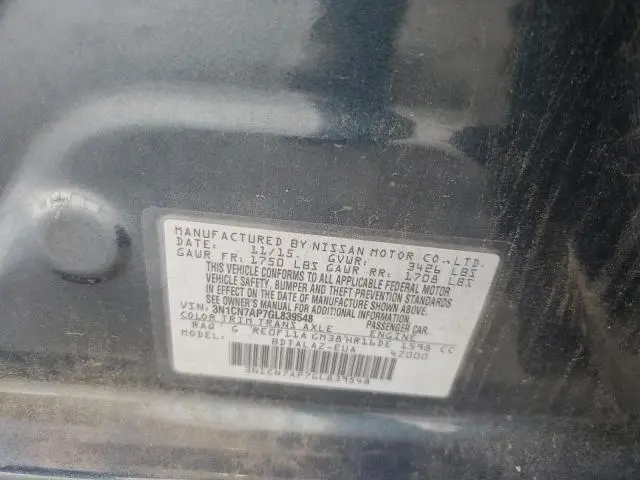 2016 NISSAN VERSA S  