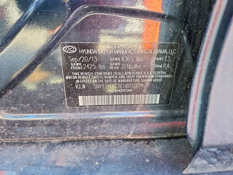 2014 HYUNDAI SONATA GLS  