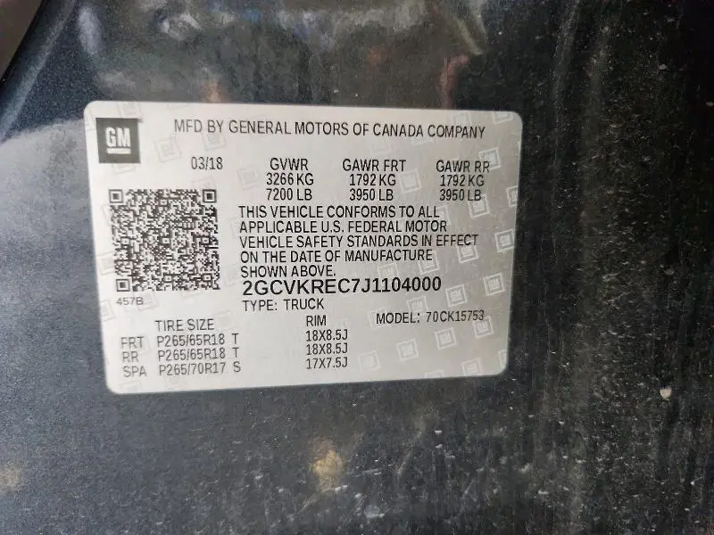 2018 CHEVROLET SILVERADO K1500 LT  