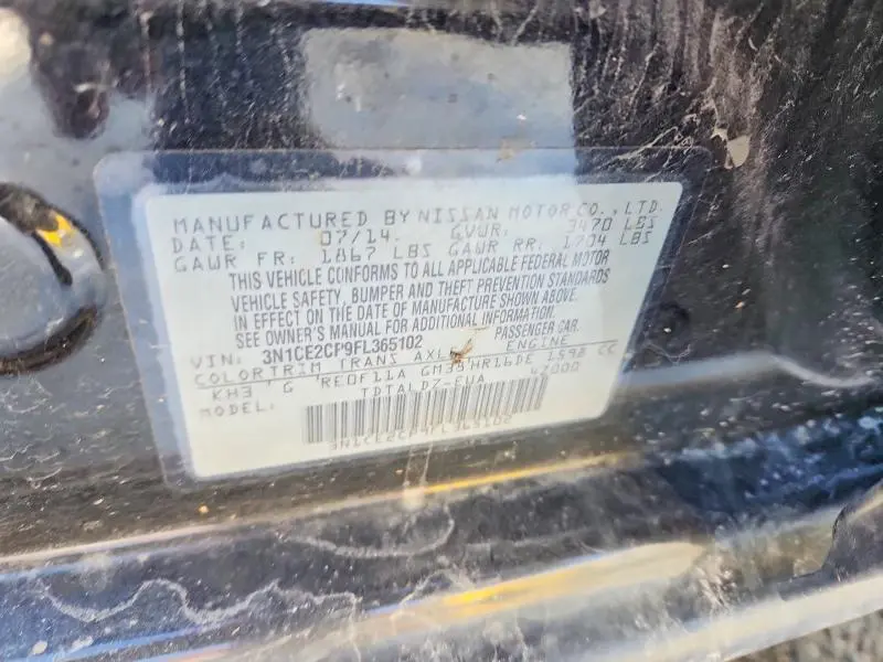 2015 NISSAN VERSA NOTE S  