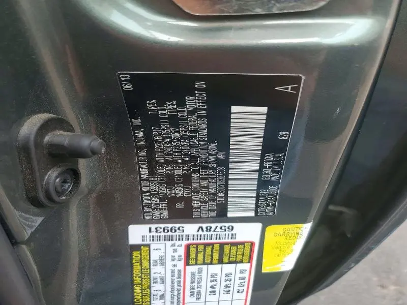 2013 TOYOTA SIENNA XLE 8-PASSENGER  