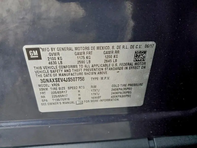 2018 CHEVROLET EQUINOX LT  