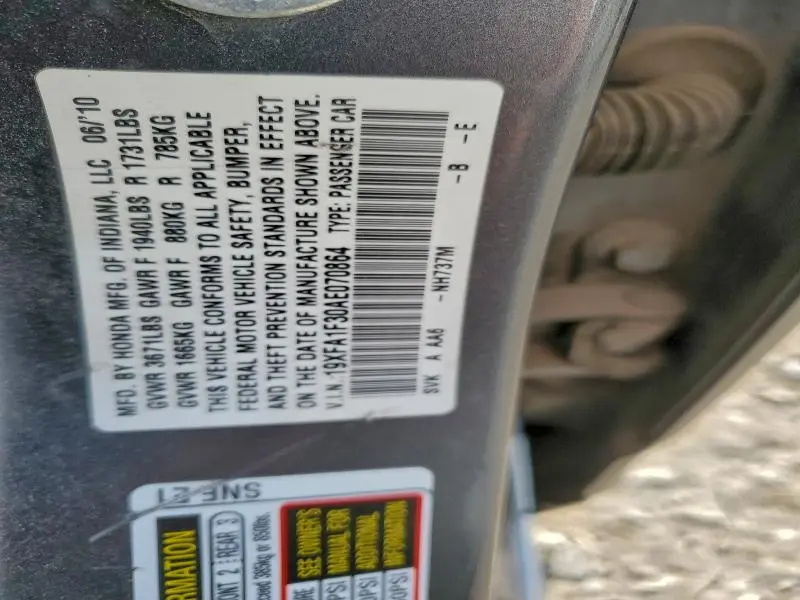 2010 HONDA CIVIC VP  