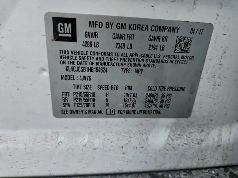 2017 BUICK ENCORE ESSENCE  