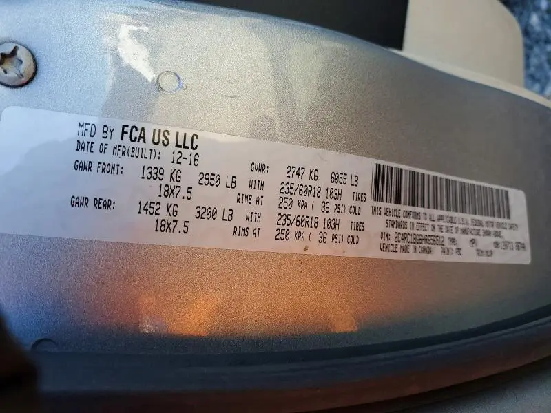 2017 CHRYSLER PACIFICA TOURING L  