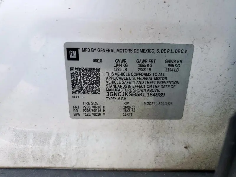 2019 CHEVROLET TRAX LS  